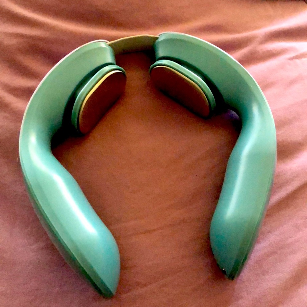 Teal neck massager with charger